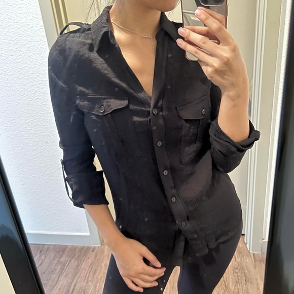 Fashion Nova Black Button-Up - Picture 5 of 5